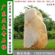 2.6米高園林黃蠟石 刻字標志石 編號N-5805